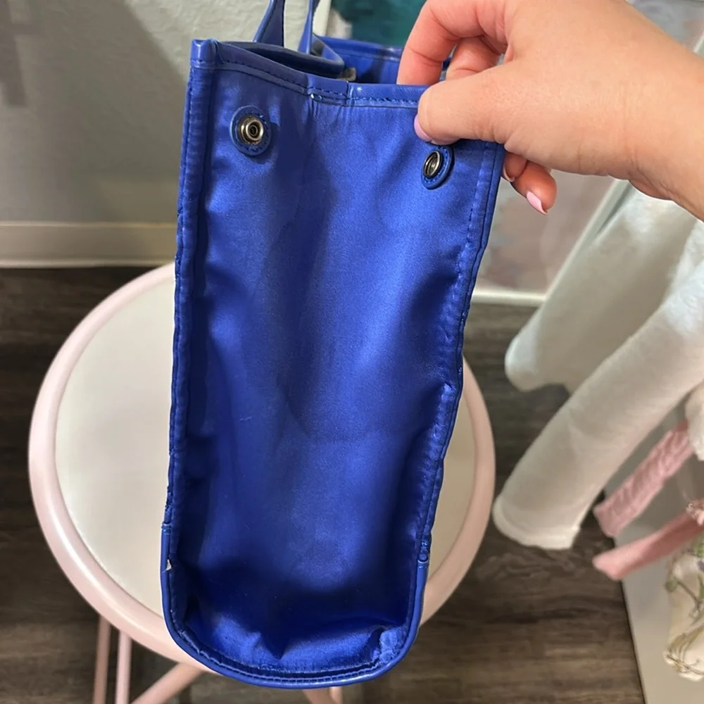 Kurt Geiger Blue Satin Bag - Picture 9 of 10